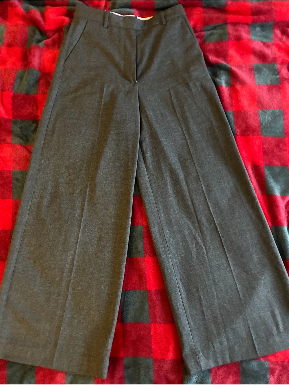 & Other Stories Charcoal Wide-Leg Trousers